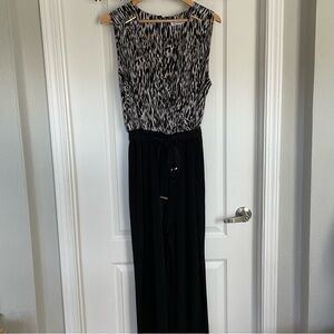 Calvin Klein Leopard and Black Jumpsuit Women's Size 14